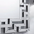 Delk Accent Silver Patterned Rectangular Wall Mirror