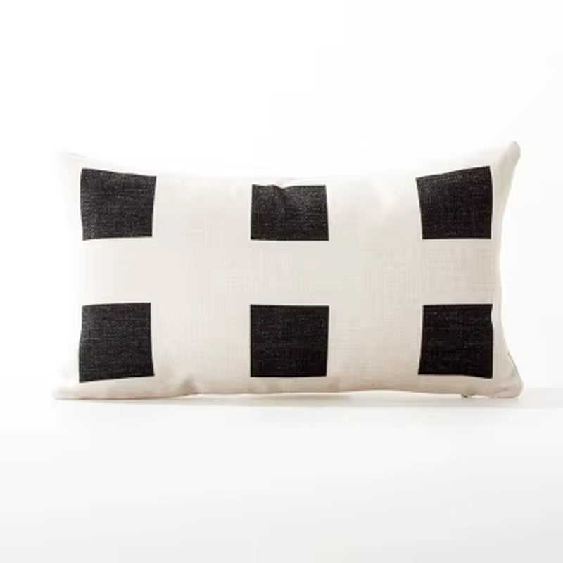 Nordic Geometry Black White Cushion Pillow Cover Home Decorative Office Sofa Linen Pillowcase 45X45Cm