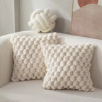 1PC Pineapple Grid 3D Soft Plush Throw Pillow Cover Decorative Cushion Case for Sofa Living Room Bedroom & Home Decor