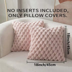 1PC Pineapple Grid 3D Soft Plush Throw Pillow Cover Decorative Cushion Case for Sofa Living Room Bedroom & Home Decor