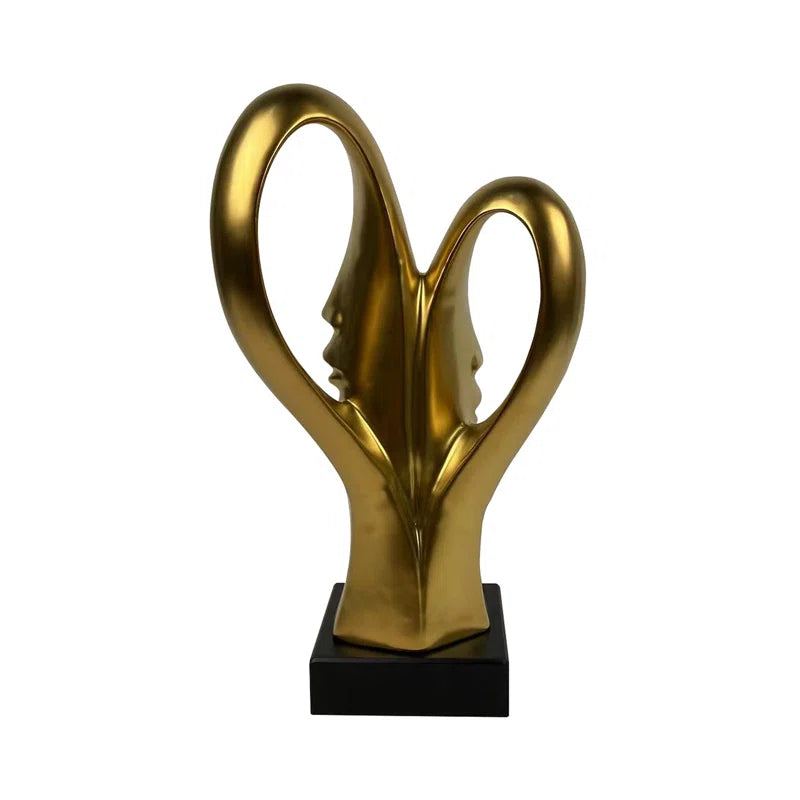 Adala Figurine Human 2 Face Statues Sculpture for Living Room, Modern Accents Home Tabletop Decor