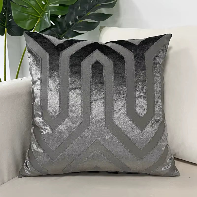 Decorative Luxury Modern Jacquard Cutting Velvet Vintage Cushion Cover Sofa Throw Pillowcase Seat Cushion Cover