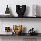 Nordic Golden Ceramic Vase Modern Home Decoration Ornaments Countertop Vase Creative Living Room Flower Arrangement Vase