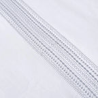 Embroidered Band Cotton No Pattern Duvet Cover Set with Pillowcases