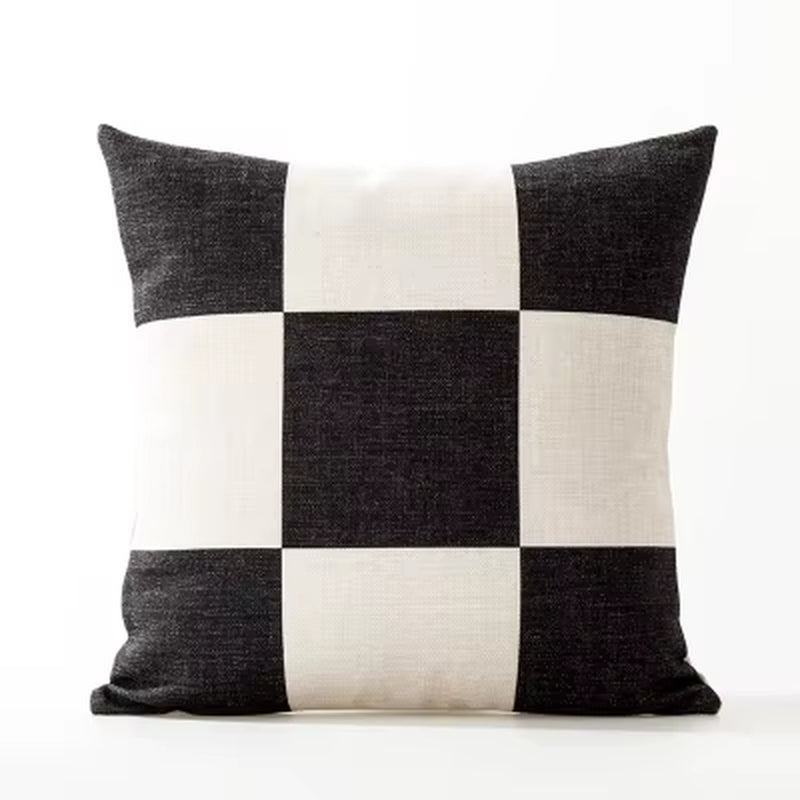 Nordic Geometry Black White Cushion Pillow Cover Home Decorative Office Sofa Linen Pillowcase 45X45Cm