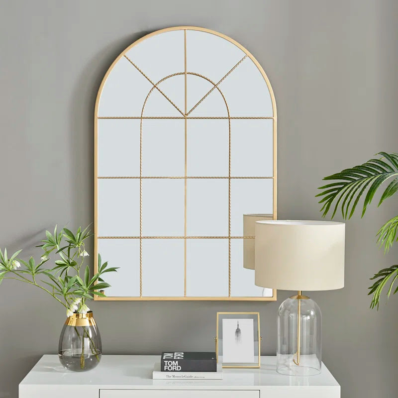 Roussel Window Style Metal Frame Floor or Wall Mirror Modern Design