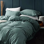 Hotel Luxury 4Pc Duvet Cover Flat/Fitted Sheet Set 500 Thread Count Egyptian Cotton Quality Ultra Silky Soft Premium Bedding Set