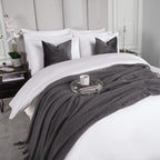 100% Cotton Duvet Cover 220 Thread Count Bedding Set Luxury Quilt Single Double