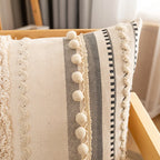 Bohemian Style Cotton Cushion Cover 30X50Cm/45X45Cm Pillow Cover Beige for Sofa Bed Home Decorative