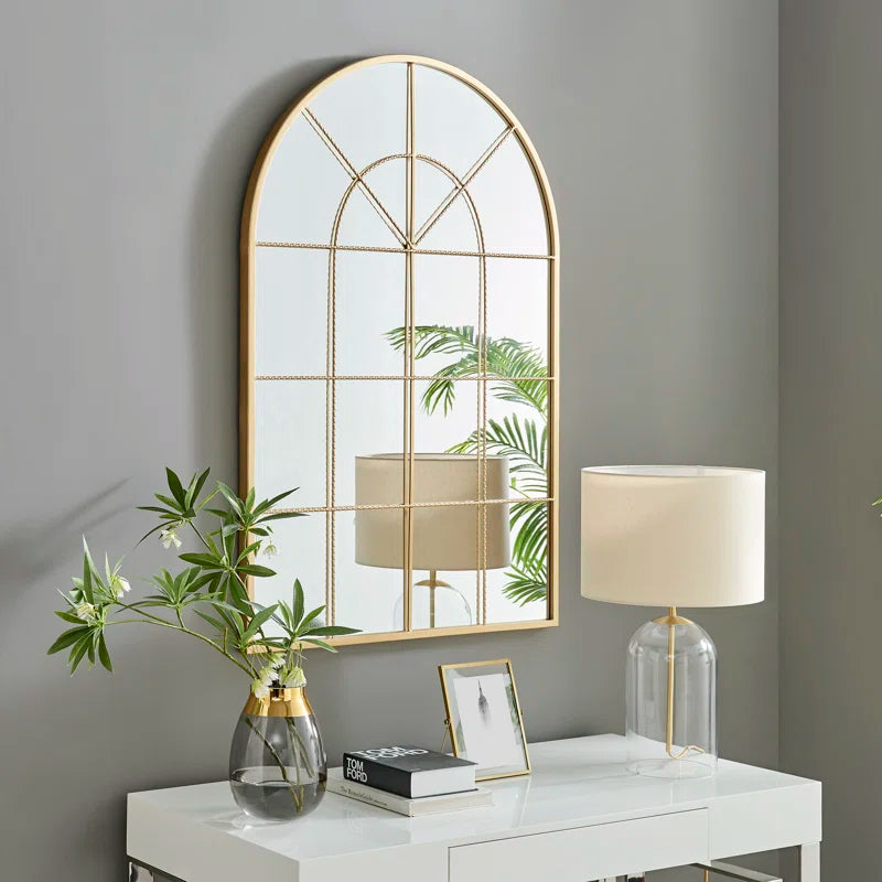 Roussel Window Style Metal Frame Floor or Wall Mirror Modern Design