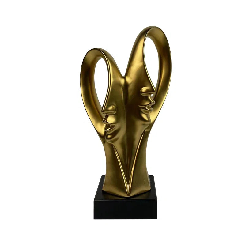 Adala Figurine Human 2 Face Statues Sculpture for Living Room, Modern Accents Home Tabletop Decor