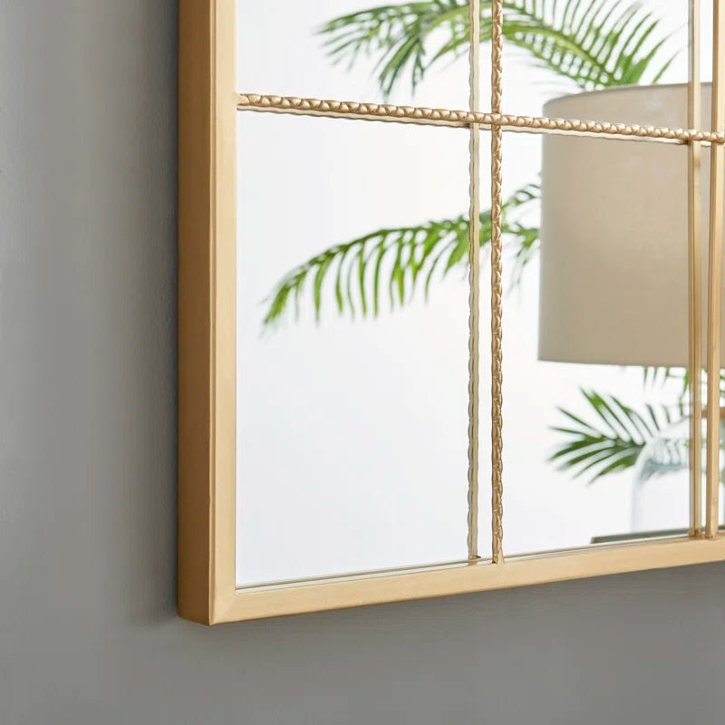 Roussel Window Style Metal Frame Floor or Wall Mirror Modern Design