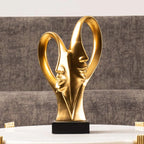 Adala Figurine Human 2 Face Statues Sculpture for Living Room, Modern Accents Home Tabletop Decor