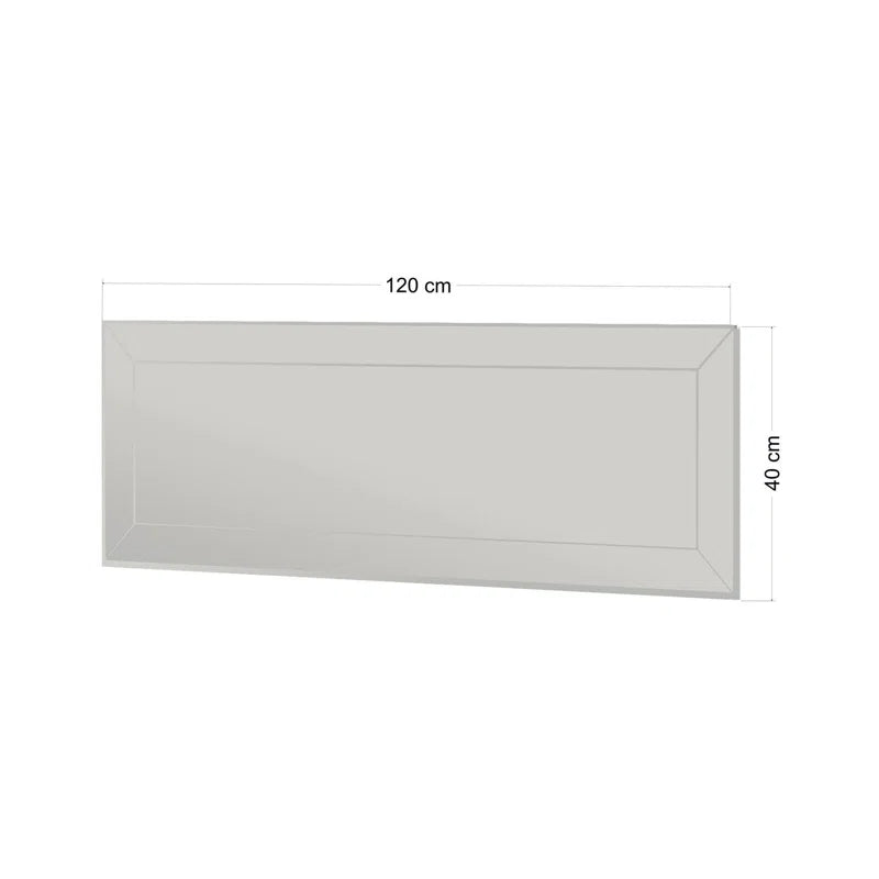 Mirror Dpesol, Mirror, Wall Furnishing Item, Mirror Decoration, 40X2H120 Cm, White