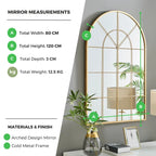 Roussel Window Style Metal Frame Floor or Wall Mirror Modern Design