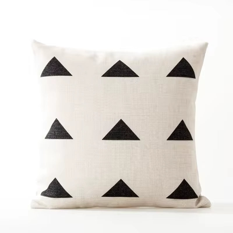 Nordic Geometry Black White Cushion Pillow Cover Home Decorative Office Sofa Linen Pillowcase 45X45Cm