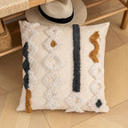Bohemian Style Cotton Cushion Cover 30X50Cm/45X45Cm Pillow Cover Beige for Sofa Bed Home Decorative