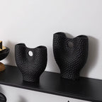 Nordic Golden Ceramic Vase Modern Home Decoration Ornaments Countertop Vase Creative Living Room Flower Arrangement Vase