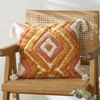 Brown Beige Embroidery Cushion Cover Tassels Home Decor Pillow Cover 45X45Cm/30X50Cm Geometric Sofa Pillowcase Pillow Sham