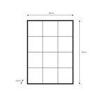 Chafford Black Window Mirror, 80 X 110Cm