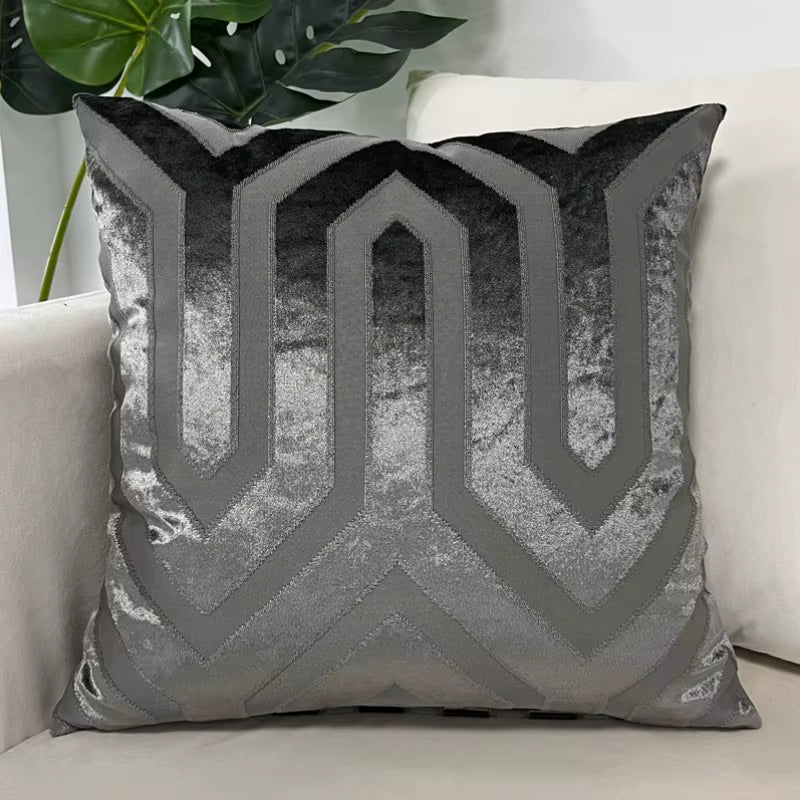 Decorative Luxury Modern Jacquard Cutting Velvet Vintage Cushion Cover Sofa Throw Pillowcase Seat Cushion Cover