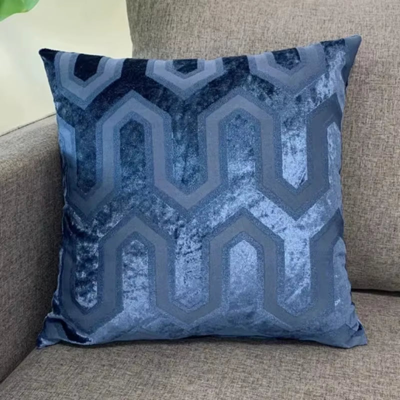 Decorative Luxury Modern Jacquard Cutting Velvet Vintage Cushion Cover Sofa Throw Pillowcase Seat Cushion Cover