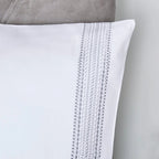 Embroidered Band Cotton No Pattern Duvet Cover Set with Pillowcases