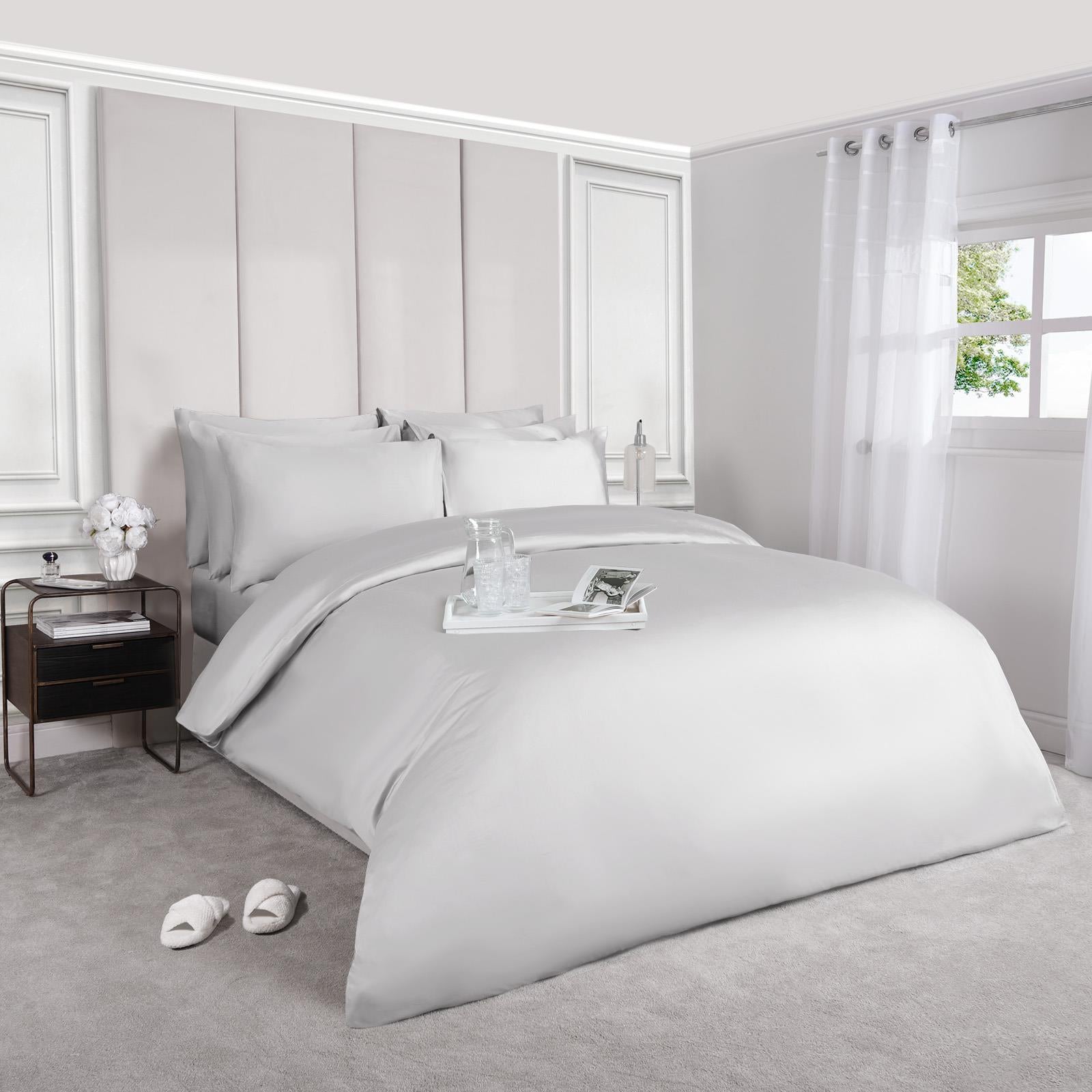 100% Cotton Duvet Cover 220 Thread Count Bedding Set Luxury Quilt Single Double