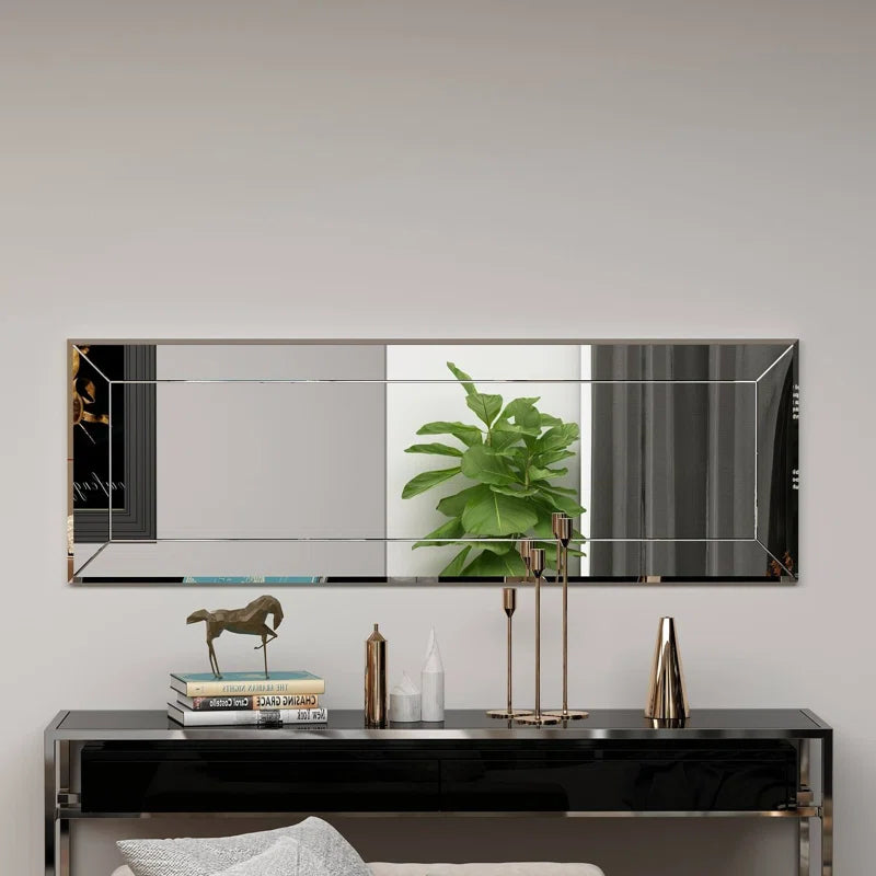 Mirror Dpesol, Mirror, Wall Furnishing Item, Mirror Decoration, 40X2H120 Cm, White
