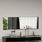 Mirror Dpesol, Mirror, Wall Furnishing Item, Mirror Decoration, 40X2H120 Cm, White