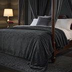 Black Mink Faux Fur Luxury Throw