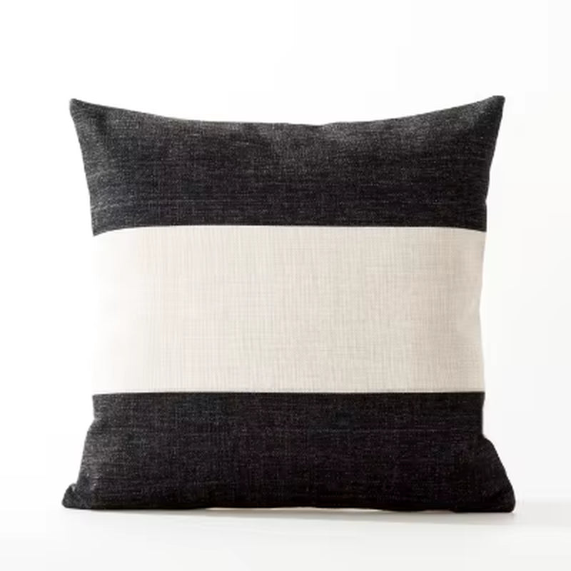 Nordic Geometry Black White Cushion Pillow Cover Home Decorative Office Sofa Linen Pillowcase 45X45Cm