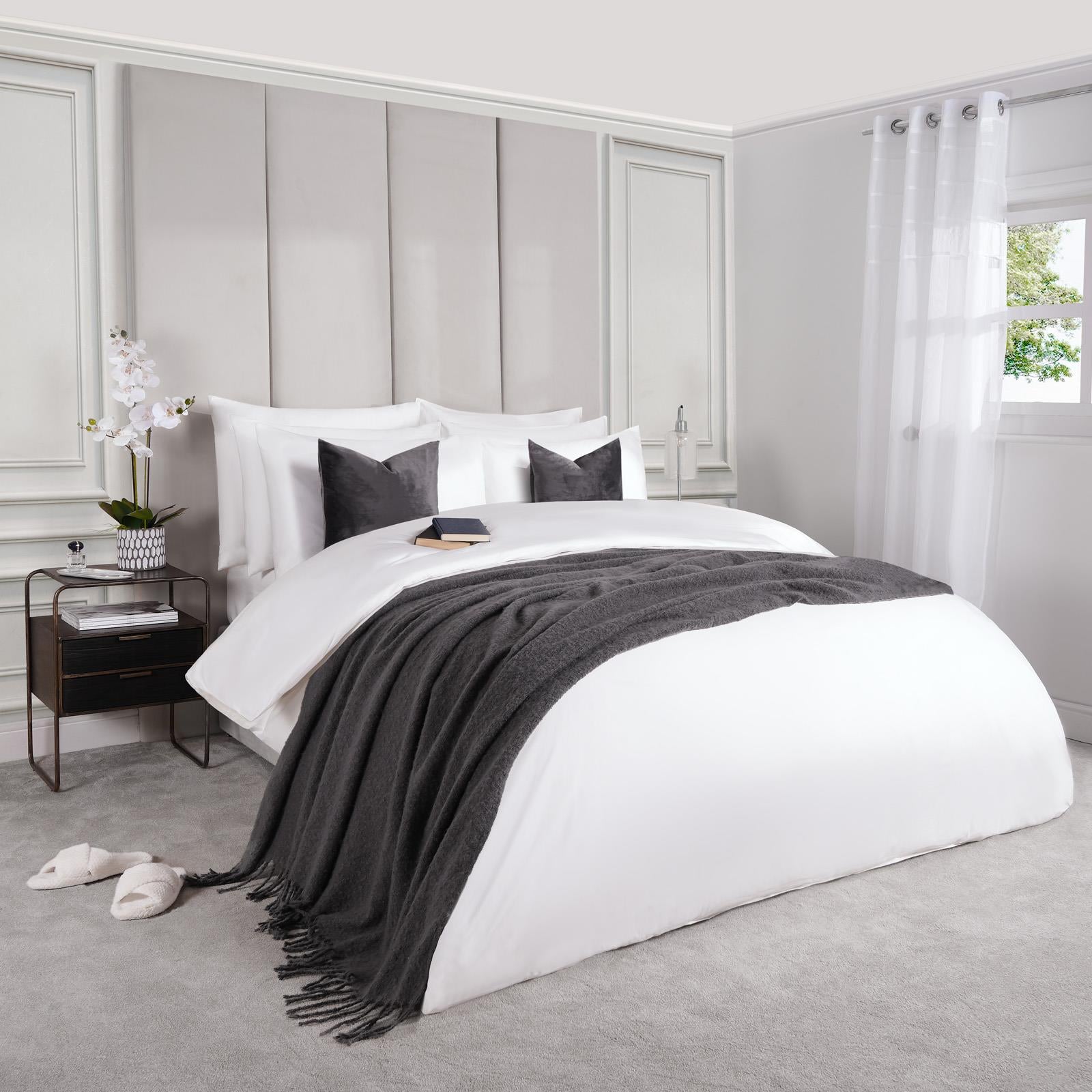 400 Thread Count Duvet Cover Bedding Set 100% Cotton Quilt Single Double King
