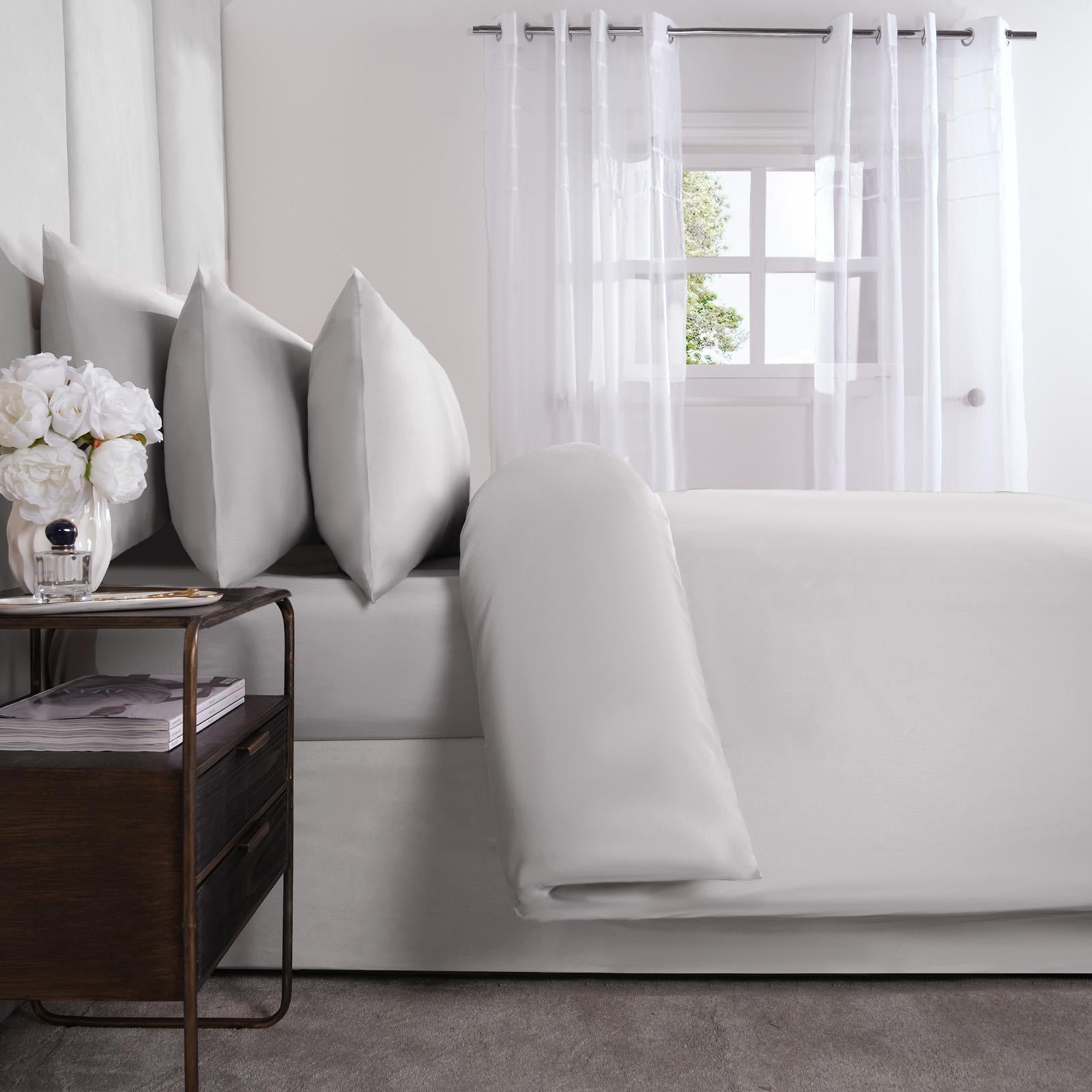 400 Thread Count Duvet Cover Bedding Set 100% Cotton Quilt Single Double King