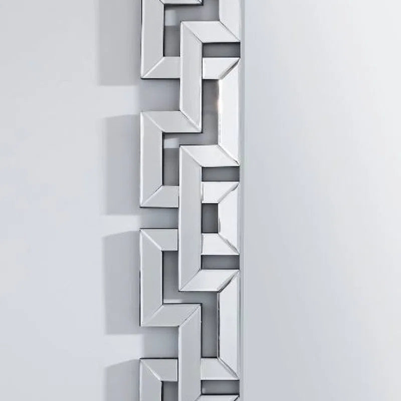 Delk Accent Silver Patterned Rectangular Wall Mirror